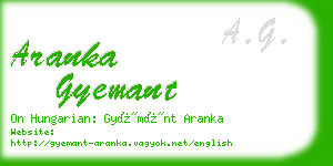 aranka gyemant business card